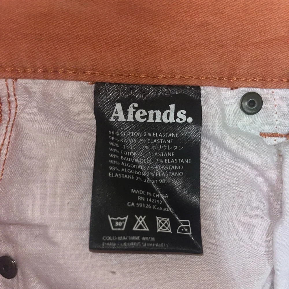 Afends super high-waisted hemp slim-fit coral pants - Picture 5 of 5